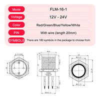 Interrupteurs à bouton-poussoir FILN 19mm185 Symboles 12v 24v Ip67 Métal Automobile Bateau Marine Voiture pour LED Interrupteur à bouton-poussoir étanche