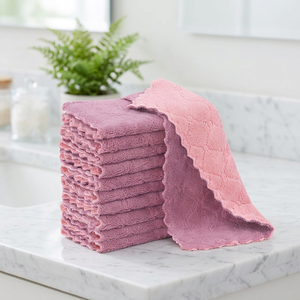 Chiffons de nettoyage en microfibre douce, serviettes absorbantes réutilisables pour la cuisine et la salle de bain - Product Image 6