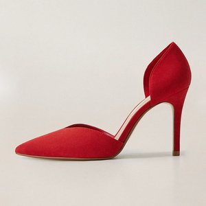 Elegante abito da banchetto damigella d'onore rosso Set <span class=keywords><strong>piedi</strong></span> scarpe di lusso da donna tacchi di alta qualità - Product Image 2