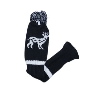 Golfschläger-Hülle für Golfzubehör und -ausrüstung: Eine Schwarze Wollstrick-Hülle für Golfschläger, Geeignet für Holzschaften. - Product Image 3