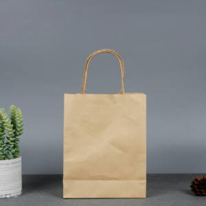 Sacs en papier kraft recyclables personnalisés en gros, imprimés en usine, sacs de shopping privés - Product Image 3