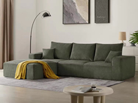 Moderno de alta calidad comprimido esponja de pana de relleno de compresión al vacío Modular sofá conjunto Convertible seccional para taller