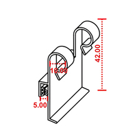 Porte-étiquettes suspendus en PVC extrudé Yobest, support transparent à fixer sur étagère pour affichage en supermarché, vente au détail, OEM, ODM