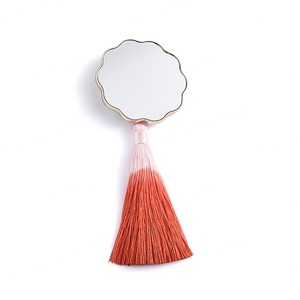 Chinese Element Custom Logo Cosmetic Brand Round Soft Enamel Small <b>Compact</b> Tassels <b>Mirror</b> - Product Image 6