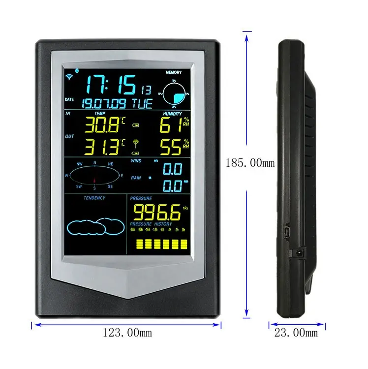 WS2040 VA Screen High Quality Outdoor Wireless WIFI Temperature Sensor Weather Station