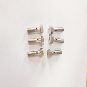 14mm Heagonal 14mm cabeza hexagonal Acero inoxidable métrico M8 M8 * 1 solo <span class=keywords><strong>Banjo</strong></span> ojo freno ajuste perno pernos adaptador - Product Image 2