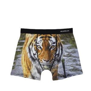 Calzoncillos bóxer transpirables con estampado personalizado, calzoncillos cortos, seda <span class=keywords><strong>de</strong></span> <span class=keywords><strong>leche</strong></span>, poliéster, elasticidad, bóxer <span class=keywords><strong>de</strong></span> cintura media, ropa interior para hombre - Product Image 3