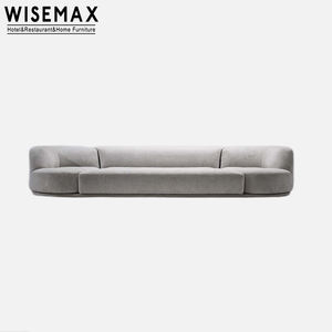 WISEMAX FURNITURE Canapé moderne minimaliste multifonctionnel en bois avec cadre rotatif, tissu en lin blanc, 3 places pour salon - Product Image 6
