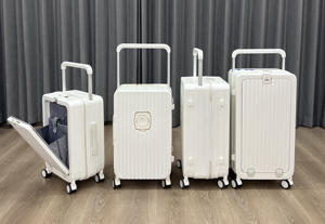 Bonito viaje Venta caliente 20 ''22'' 24 ''26'' Maleta de lujo de viaje de mano Apertura frontal equipaje de carro ancho equipaje de aluminio - Product Image 6