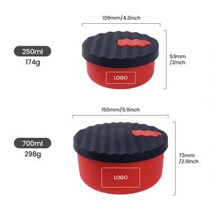 BPA Free Food Grade Reusable Non-toxic Airtight Leakproof Kid Silicone Slice Lunch Bento Box Silicon Bowl Food Storage <b>Container</b> - Product Image 2