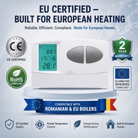 Chaudière à gaz classique C7 pour appartement, durable, en ABS, avec thermostat programmable sur 7 jours pour hôtel et salon