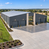 Entrepôt préfabriqué en structure métallique, bâtiment industriel, atelier, grande structure métallique à travée libre Q355B USA