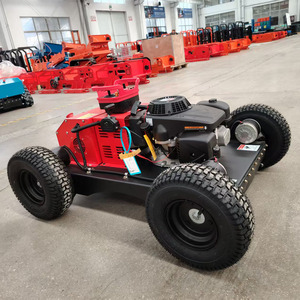 Cortadora de Césped Portátil con Ruedas, Motor de Gasolina de 224cc, Arranque Eléctrico, Control Remoto, Grado Industrial, <span class=keywords><strong>Robot</strong></span> Pequeño, Motor de 4 Tiempos - Product Image 3
