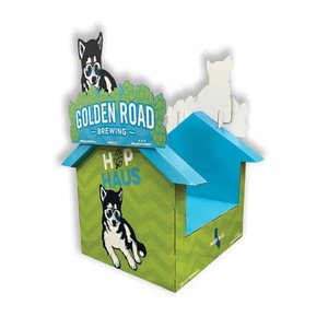 Mostrador pequeño de Color personalizado, tienda minorista móvil plegable, estante de suelo de cartón, mostrador, soporte de exhibición giratorio para - Product Image 3