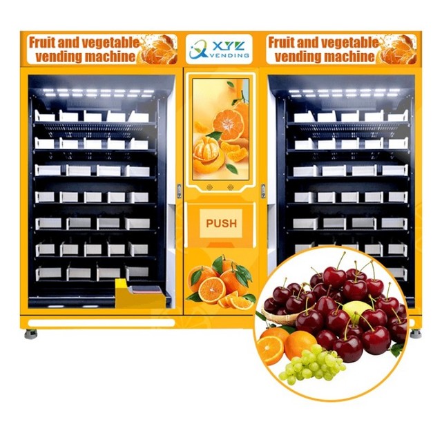 XYZ 32-inch LED Touch Screen XY Elevator Fresh Food Vending Machine with SDK Integration and Cloud Management
