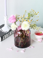 Vase en verre écaille de tortue fait à la main vintage antique violet léopard premium sentiment salon table à manger modèle décoration de maison