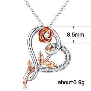 Ciondolo di lusso a forma di cuore con pietre intarsiate, ornamento decorativo alla moda per signore - Product Image 5