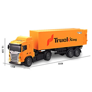 2.4GHz đài phát thanh điều khiển 50cm 4CH 8 bánh xe Headstock có thể tháo rời <span class=keywords><strong>RC</strong></span> máy kéo Trailer xe tải đồ chơi - Product Image 1