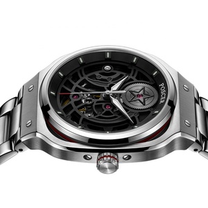 Top marque de luxe hommes montre mécanique en acier inoxydable cadran creux mouvement automatique 41mm diamètre pour hommes - Product Image 3