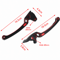 Levier de frein et d'embrayage universel en aluminium CNC pour scooter, style corne de bœuf, modification et amélioration du guidon ABS