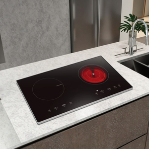 Table de cuisson combinée infrarouge et à induction 2000W+2000W, contrôle précis de la température, plaque à induction en céramique pour la maison - Product Image 4