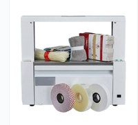 Machine automatique de cerclage de banderoles, machine à emballer le papier et les OPP, machine à cerclage de 50 mm de large pour l'emballage de cartons, cartes et étiquettes
