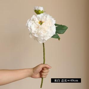 Roses artificielles de haute qualité en gros 2 têtes de fleurs de pivoine Noble Consort pour la décoration intérieure de style européen - Product Image 5