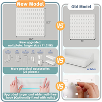Plateau moderne écologique et minimaliste en acrylique transparent Organisateur Chevet Salle de bain Bureau Rangement mural Présentoir fourre-tout