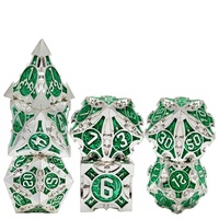 Ensemble de dés polyédriques en alliage de zinc, 16 couleurs multiples, pour Dungeons & Dragons et Pathfinder