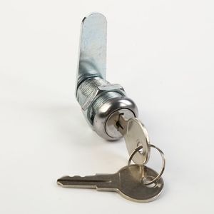 Toolbox Lock Tubular Cam Replacement Lock Hook Cam Keyed Alike (5/8 Inch, Chrome Finish, 2 Pack