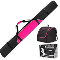 Ensemble de sacs de ski et de bottes de ski rembourrés avec logo personnalisé, 200 cm, protection intégrale, résistant à l'eau, ensemble de voyage pour équipement de ski