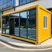 Maison conteneur modulaire intégrée et détachable avec bureau en verre et utilisation pour appartement/hôtel, design moderne, installation rapide