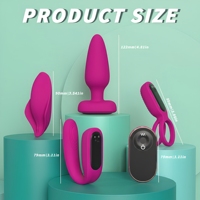 Premium 4-teiliges Silikon+ABS Wellness-Geschenkset mit Kabelloser Fernbedienung Realistische Textur Körpermassagegerät-Kollektion