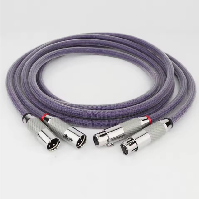 HiFi 4N OFC Copper Conductor 2xlr Male-to-female Braided Speaker Amplifier Audio Balanced Cable