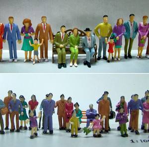 وضع صغير الحرف البلاستيكية شخصية الإنسان رجل المصغرة الهندسة المعمارية الملونة هيكل الإنسان للاتصال - Product Image 3