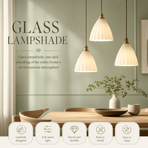 Paralume <span class=keywords><strong>in</strong></span> <span class=keywords><strong>Vetro</strong></span> Soffiato a Mano <span class=keywords><strong>in</strong></span> Stile Francese Vintage, <span class=keywords><strong>in</strong></span> <span class=keywords><strong>Vetro</strong></span> Soda-Lime Scanalato a Forma di Conchiglia, per Riparazione e Sostituzione di Lampade a Sospensione - Product Image 6