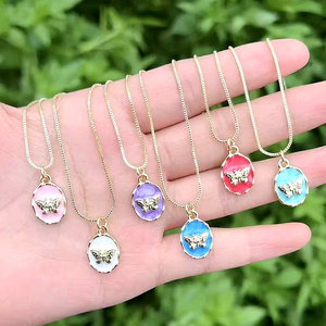 CH-LHN1449 bella collana rosa fiore/cuore/ciondolo <span class=keywords><strong>di</strong></span> <span class=keywords><strong>pesce</strong></span> placcato oro smalto collana <span class=keywords><strong>di</strong></span> stelle marine ciondolo oro ciondolo collana <span class=keywords><strong>di</strong></span> graffette - Product Image 5