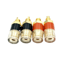 Connecteurs de borne de liaison en cuivre M6 plaqué or pour prise banane 4MM Borne de liaison transparente borne HIFI pour amplificateur audio