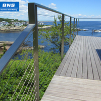 BNS Modernes Edelstahl-Balustrade-Handlauf- und Treppengeländer mit 5 Jahren Garantie