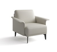 Fauteuil en cuir capitonné à accoudoirs, design italien, pour une personne, idéal pour la maison, le bureau, l'usage commercial, le balcon et diverses applications intérieures.