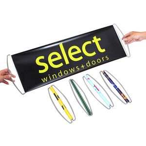 Banderoles vierges pour la décoration, toile <span class=keywords><strong>dessin</strong></span>ée à la main, support rétractable, DIY, fête, événement extérieur - Product Image 1