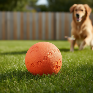Pelota de caucho natural con sonido de 9 cm, juguete para perros, juego interactivo - Product Image 3