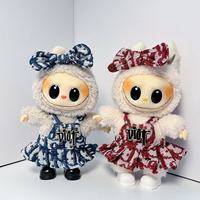 Vêtements pour bébés Labubu Habillage de poupée mignon de 17cm Labubu-Ensemble de vêtements en peluche jupe de deuxième et troisième génération