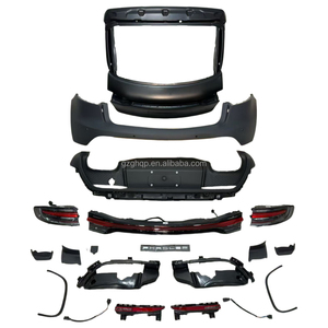 Kit de carrosserie pour <span class=keywords><strong>Porsche</strong></span> <span class=keywords><strong>Macan</strong></span> 2014-2021 95B, mise à niveau vers 95B.3 <span class=keywords><strong>2023</strong></span>, pare-chocs avant et arrière, kit de lifting ancien vers nouveau avec feux de jour à LED, matériau PP - Product Image 2