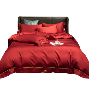 Bộ Đồ Giường Thời Trang Nhiều Màu Đỏ Xám Xanh Bộ Đồ Giường 100% Tencel Cotton Bộ Ga Trải Giường Sang Trọng - Product Image 3