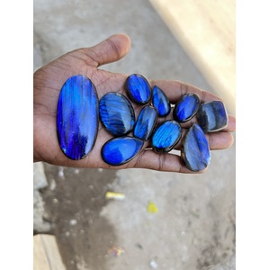 Factory Wholesale Natural Blue Labradorite Oval Round Cut Cabochon Loose Gemstones For Jewelry Making at Bulk Price