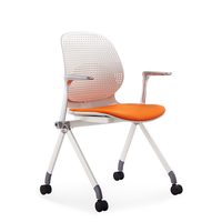 Chaise de bureau pliable de salle de conférence de luxe adulte de dos élevé grand fabricant de chaise de formation
