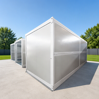 Maison conteneur pliable de 20 pieds, structure en acier, certifiée CE, étanche, bureau préfabriqué, dortoir pour projets d'infrastructure