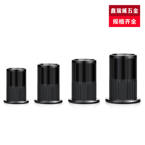 Tuerca Remachable de Cabeza Plana Plateada Negra Xinruicheng M3 M4 M6 M8 M10 M12 con Rosca Interna y Ranura Vertical Moleteada GB17880 - Product Image 4