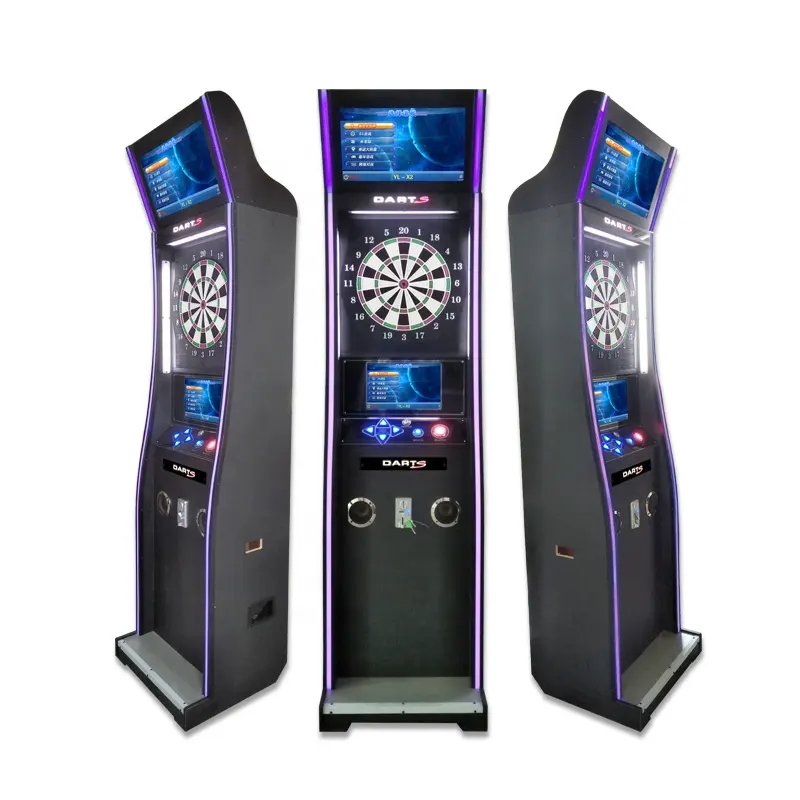 Malaysia Luxurious Led Colorful Stand Darts Machines Commercial Online Coin Operated Arcade Darts Machines